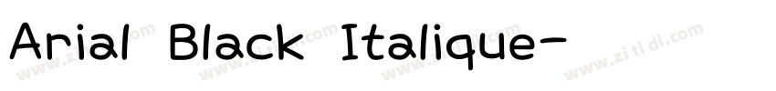 Arial Black Italique字体转换